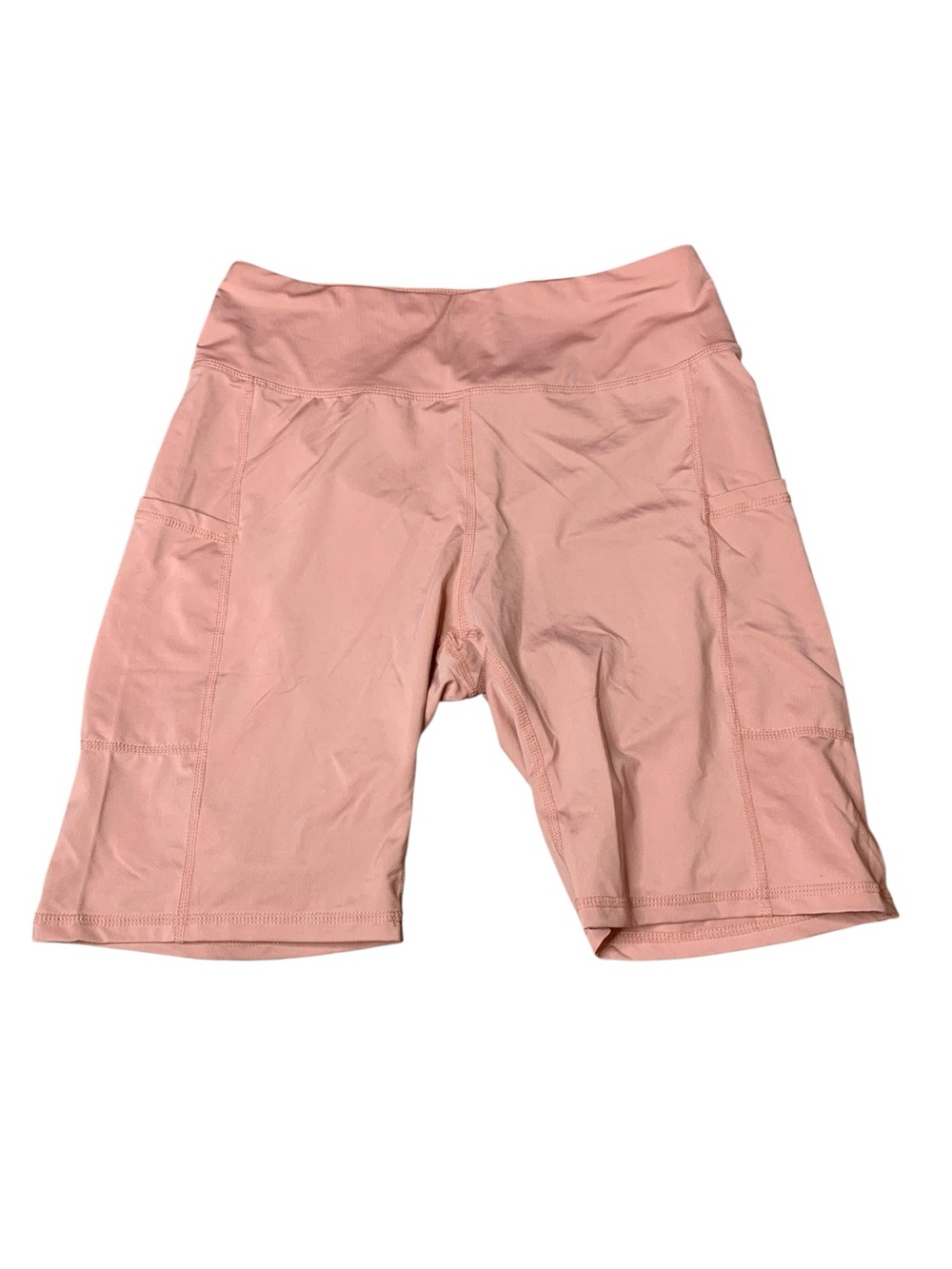 High-Waisted Biker Shorts Pink Blush Pocket Size L